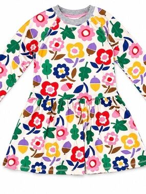 Mini Boden Floral Sweatshirt Dress Size 9/10 y